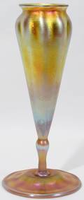 121001 L C TIFFANY GOLD FAVRILE GLASS VASE C1906