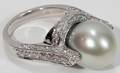 120057 SOUTH SEA 12MM PEARL  20CT DIAMOND RING