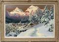 120003 ALOIS ARNEGGER OIL ON CANVAS WINTER MOUNTAIN