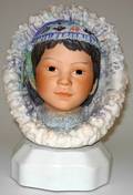 113483 CYBIS BISQUE ESKIMO BOY HEAD H10 W6