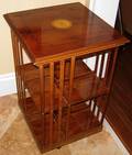 113004 MAHOGANY REVOLVING BOOK STAND H31 W185