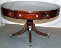 112010 ENGLISH REGENCY MAHOGANY DRUM TABLE 19TH C