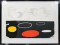 112036 ALEXANDER CALDER LITHO ROUGE ET JAUNE