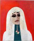 112021 SARKIS SARKISIAN ACRYLIC ON BOARD WOMAN