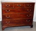 112052 ENGLISH MAHOGANY CHEST OF DRAWERS C1790