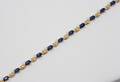110051 14K GOLD 75CT SAPPHIRE  DIAMOND BRACELET