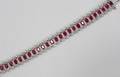102057 RUBY  EUROPEAN CUT DIAMOND LINE BRACELET L7