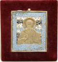 011062 RUSSIAN ENAMEL  BRASS ICON H4 W35