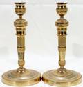 011108 FRENCH BRONZE CANDLESTICKS H10 DIA51
