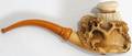 031088 CARVED MEERSCHAUM PIPE WPROWLING LION L 8