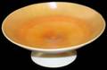 021078 STEUBEN GOLD AURENE  CALCITE GLASS COMPOTE