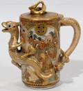 060070 JAPANESE SATSUMA PORCELAIN MINIATURE TEA POT