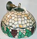 051100 SLAG GLASS PENDANT SHADE WGRAPE BUNCH VINE