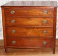 031138 AMERICAN CHERRY CHEST OF FOUR DRAWERS C 1840