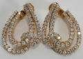 122069 18K YELLOW GOLD  DIAMOND EARRINGS