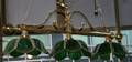 050103 SLAG GLASS  BRASS BILLIARDS LAMP H 20 L 56