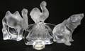 050101 LALIQUE CRYSTAL BEAR ROOSTER CAMEL  PLAQUE