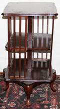 041147 MAHOGANY REVOLVING BOOK STAND C 1910 H 34