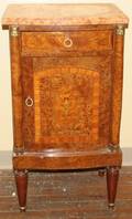 041142 NEOCLASSICAL STYLE BURL WALNUT CABINET