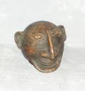 040138 AFRICAN TERRACOTTA HEAD SCULPTURE 19TH20TH C