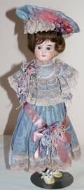 030153 ARMAND MARSEILLES BISQUE HEAD  LEATHER DOLL