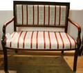 030129 EMPIRE STYLE MAHOGANY SETTEE C 1900 H 37 12