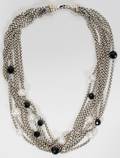 011239 DAVID YURMAN SILVER  GOLD NECKLACE L16
