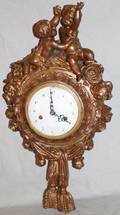 060116 FRENCH PLATED METAL CLOCK H 20 W 10