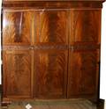 052150 FRENCH LOUIS XIV STYLE MAHOGANY WARDROBE