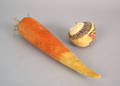 Velvet carrot pin cushion