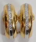 051171 CARTIER 18KT YELLOW GOLD  DIAMOND EARRINGS