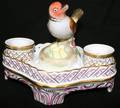 050161 HEREND PAINTED PORCELAIN INKWELL H 4 12