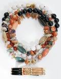 050150 BRACELET  NECKLACES OF MULTI POLISHED STONES