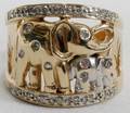 041164 14KT YELLOW GOLD  DIAMOND RING WELEPHANT