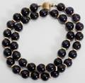 040187 AMETHYST  14 KT YELLOW GOLD BEAD NECKLACE