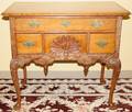 040163 CHIPPENDALE STYLE WALNUT LOWBOY H 30 W 34
