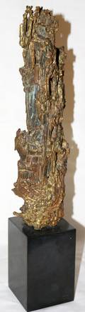 022135 GLEN MICHAELS BRONZE SCULPTURE ABSTRACT