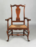Philadelphia Savery type Queen Anne tiger maple armchair ca 1750
