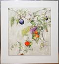 022106 RICHARD JERZY WATERCOLOR EGGPLANT AND TOMATO