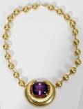 021161 PALOMA PICASSO 18KT GOLD  AMETHYST NECKLACE