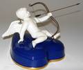 020107 BOEHM BISQUE FIGURE CUPID ON HEART W 5