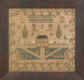 Lancaster County Pennsylvania silk on linen needlework sampler wrought by Mary Ann Gardner 1836
