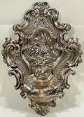 011282 IRISH PUNCHED SILVER HOLY WATER FONT