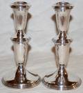 011274 EMPIRE STERLING SILVER CANDLESTICKS 20TH C