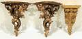 011263 FLORENTINE GILT WOOD CURIO BRACKETS