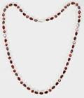010104 925 SILVER  3CT GARNET NECKLACE L18