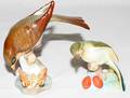 040235 HEREND PORCELAIN FIGURE OF BIRDS TWO H 3