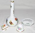 040234 HEREND PORCELAIN BOX BELL DISH  BUD VASE