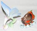 040233 HEREND PORCELAIN FIGURES OF FISH  BUTTERFLY