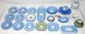 032212 WEDGWOOD BLUE WHITE  GREEN JASPERWARE GROUP